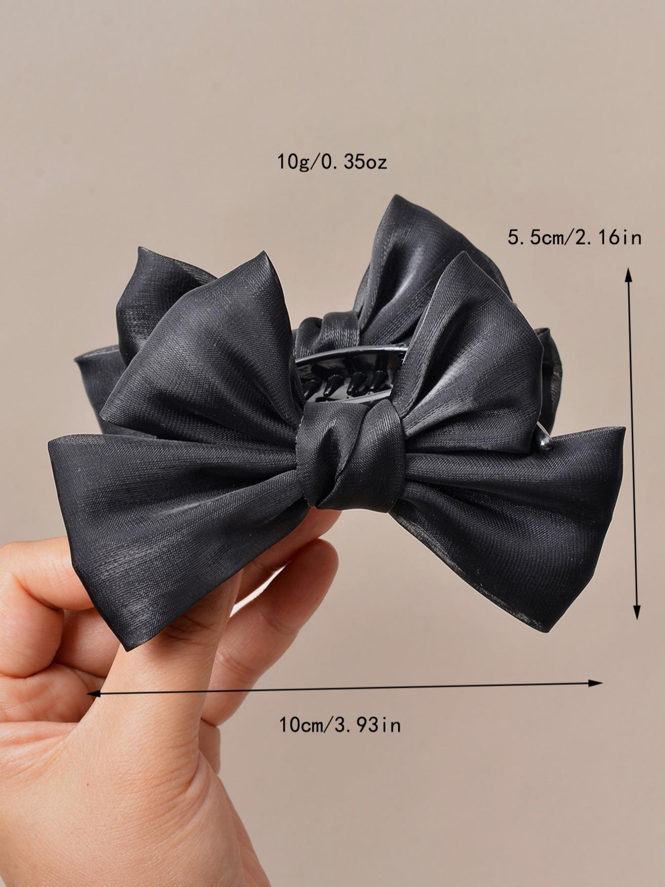 2Pcs Elegant Non-Slip Bow Accent Hair Claws, Suitable for Bun & Ponytail, Hair Clips for Women, Hair Accessories, Claw Clips, Hair Claw Set
