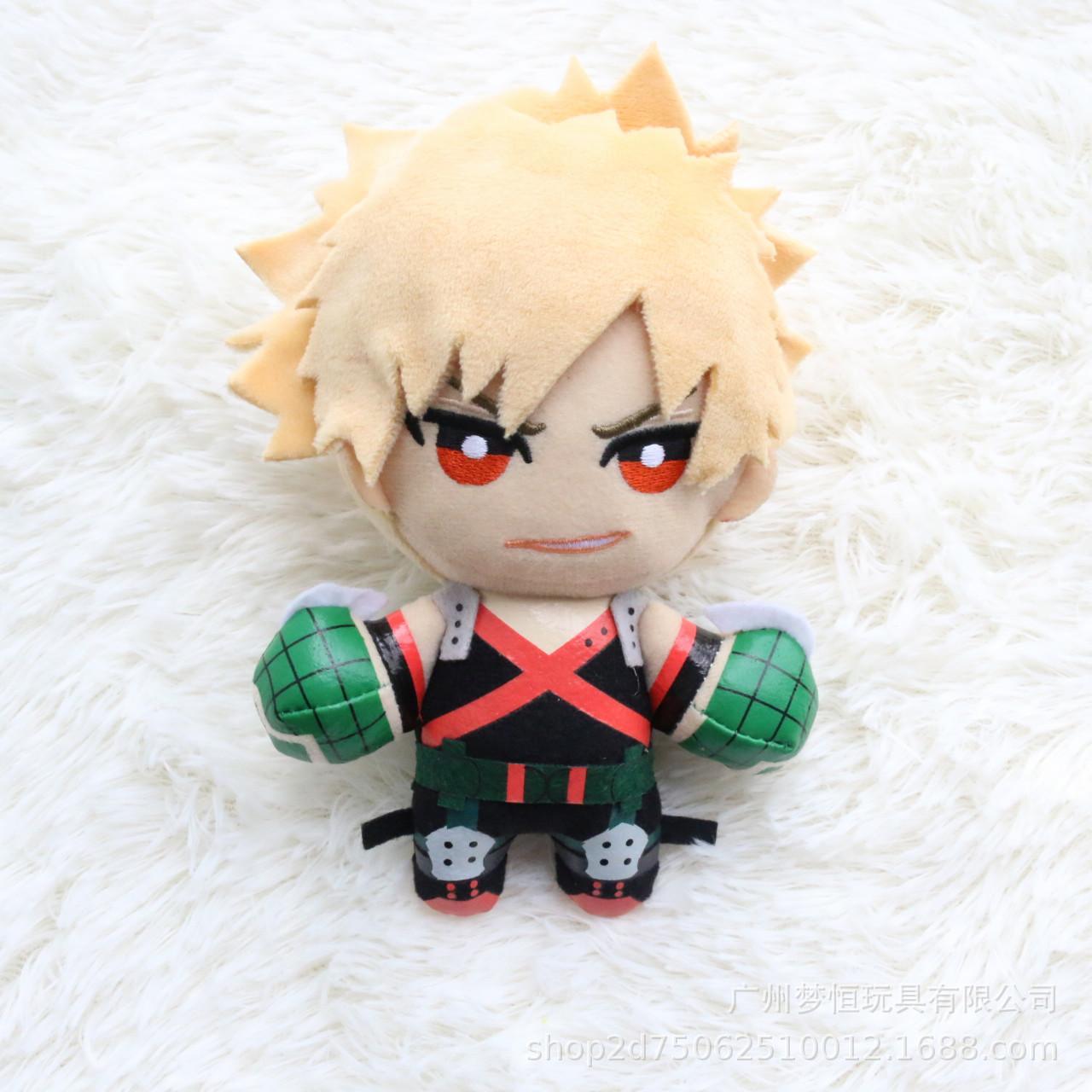 Anime Midoriya Izuku Bakugou Katsuki Todoroki Shoto Plush Keychain Figure Cosplay Cartoon Accessories Props
