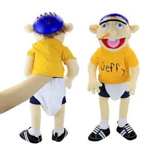 2026 Hot 60cm Large Jeffy Boy Hand Puppet Children Soft Doll Talk Show Party Props Christmas Doll Plush Toys Puppet Kids Gift