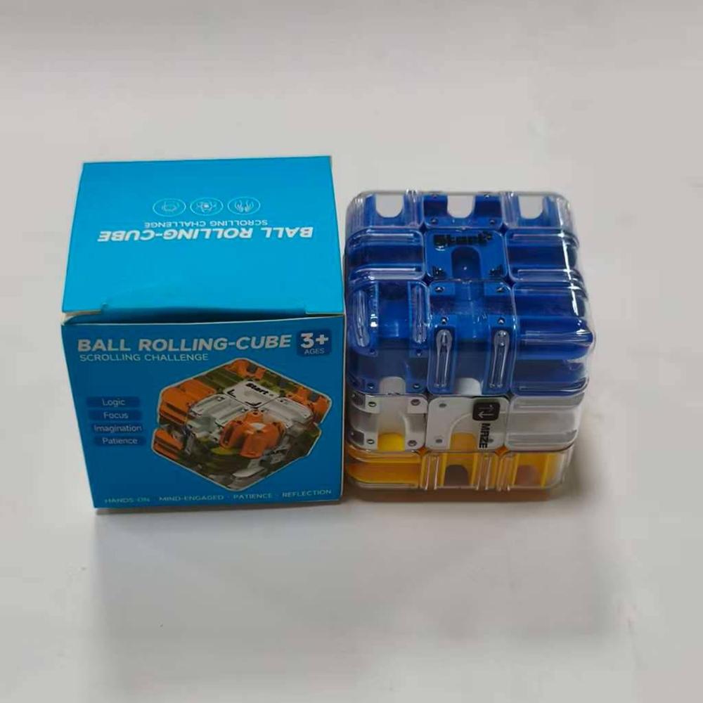 3D Roller Maze Rubik's Cube Three-Step Competition Pk Logic Thinking Toy, Children Stress Relief Training, Educational Puzzle Game