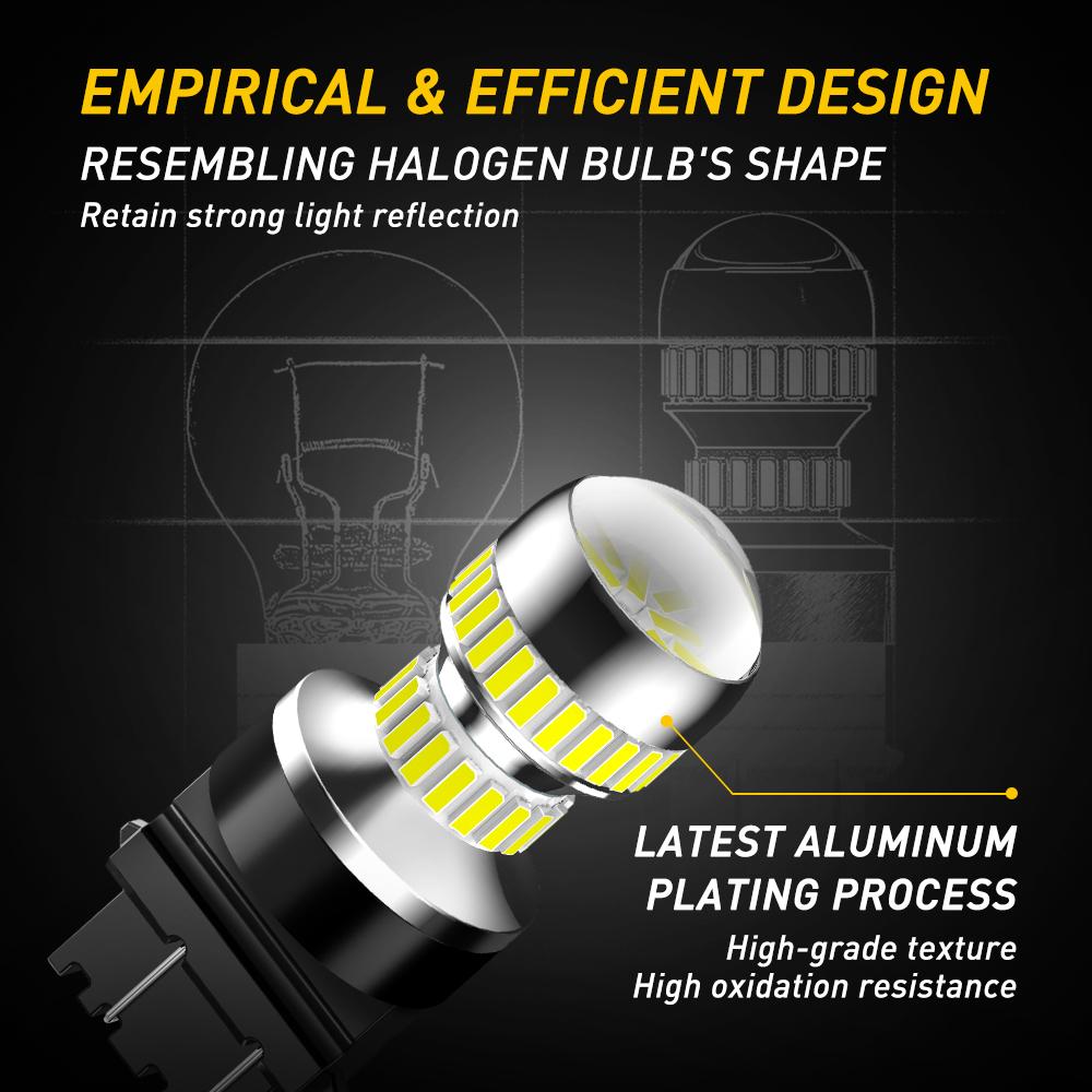 AUXITO 3157 LED Bulb White, Super Bright 3156 3056 3057 4157 3047 4057 3457 4114 LED Bulb for Backup Reverse Tail Brake DRL Signal Parking Lights, Pack of 2