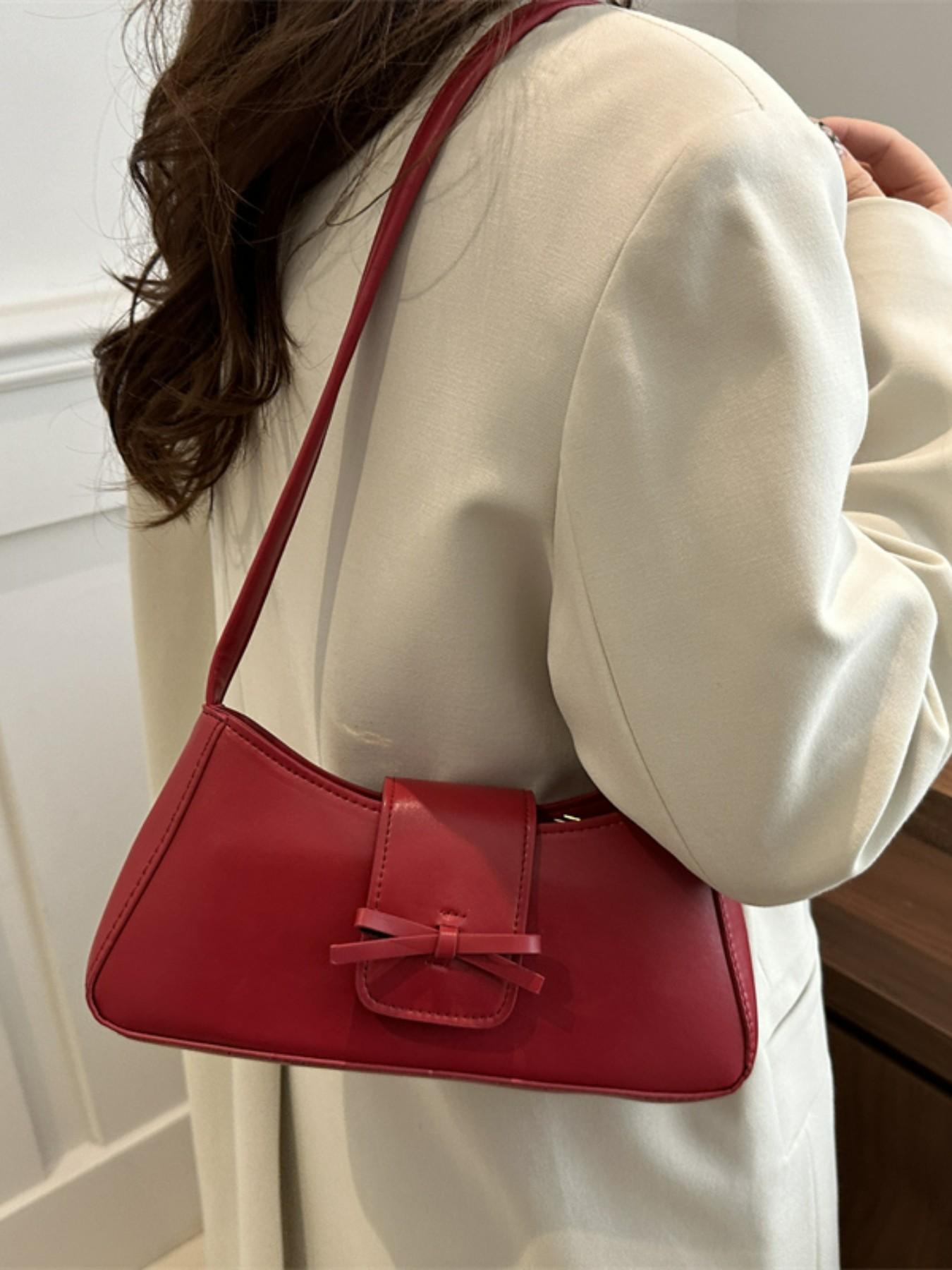 Leopard Print Fashion Trendy Bowknot Decorative Shoulder Bag, Stylish High-End Commuter Backpack, Unique Personality Design