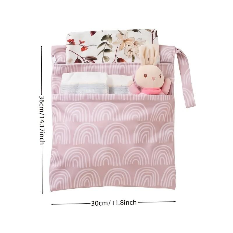 Waterproof Dry Wet Separation Storage Bags, Reusable with Dual Zip Pockets, Baby Diaper Organizer, Multifunctional Diaper Bag, Travel Beach Pool, Yoga Gym Bag