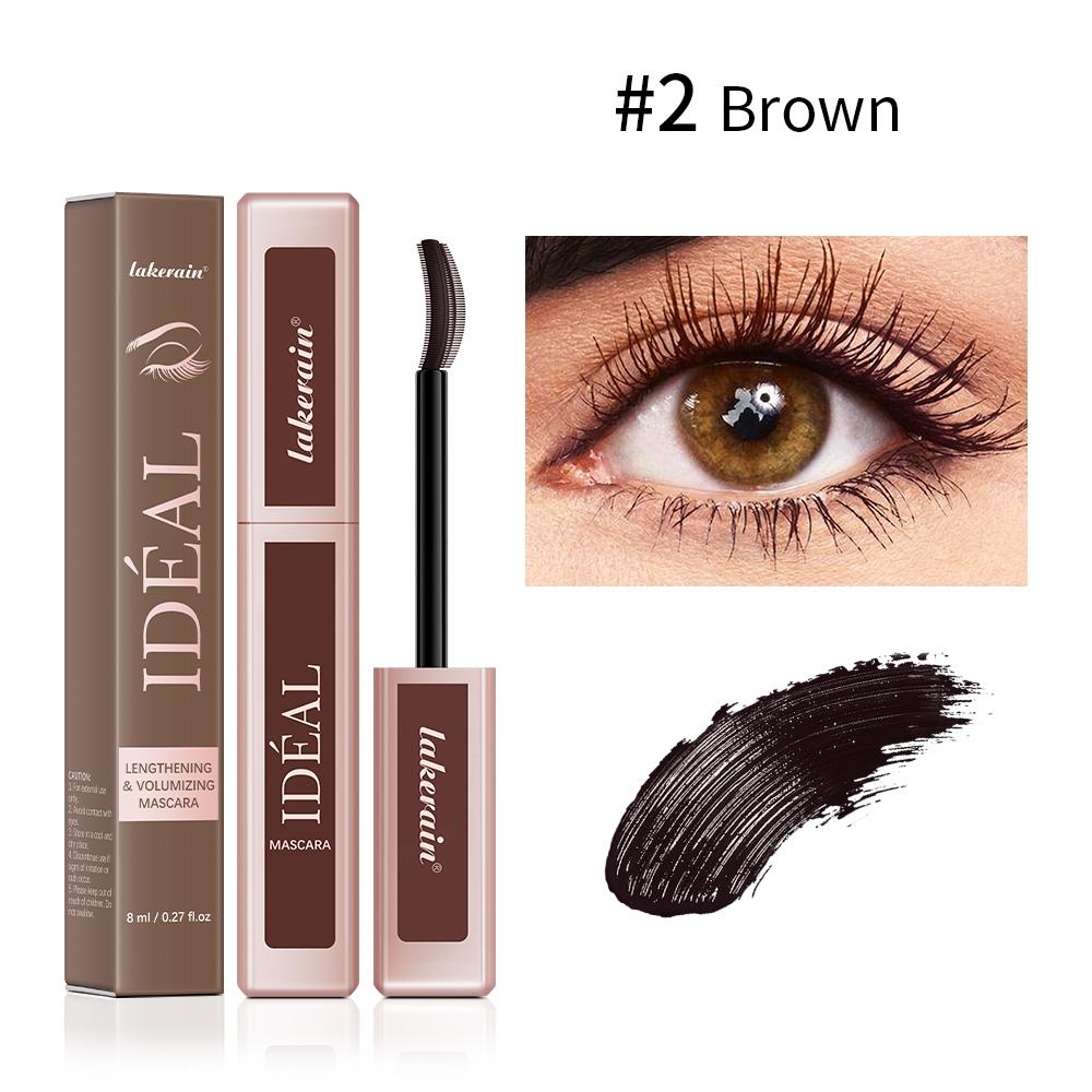 Lengthening Volumizing Mascara, Lightweight Makes Eyelashes Thicker, Enhances, Waterproof Long-Lasting, Black & Brown, Gift for Makeup Lover