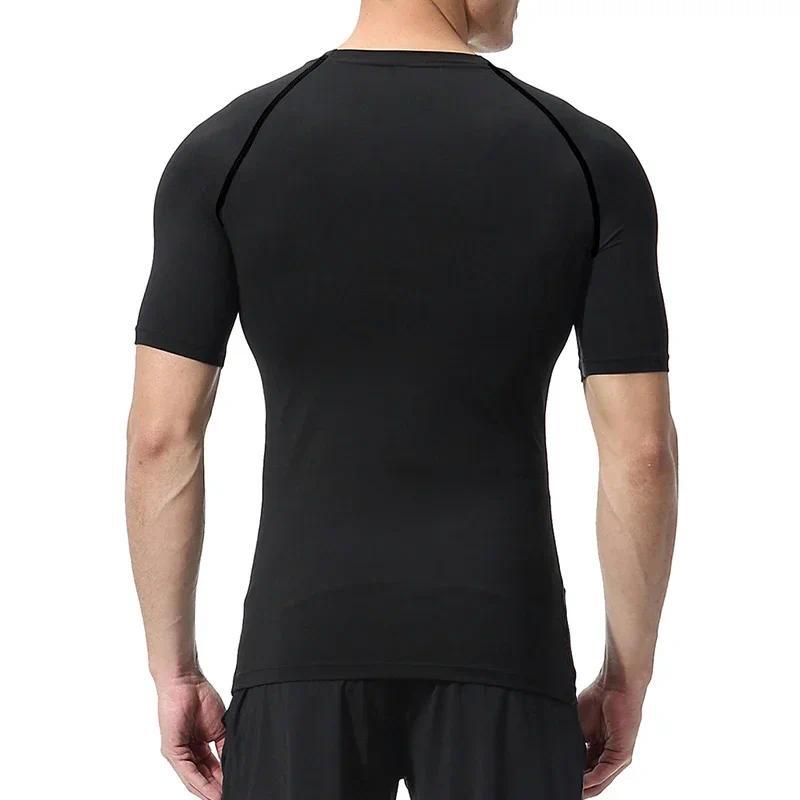2025 Men's Spider Print Compression Shirt, Quick Dry T-Shirt, Gym Running Jersey, Breathable Short Sleeve, Spring, Summer, S-3XL