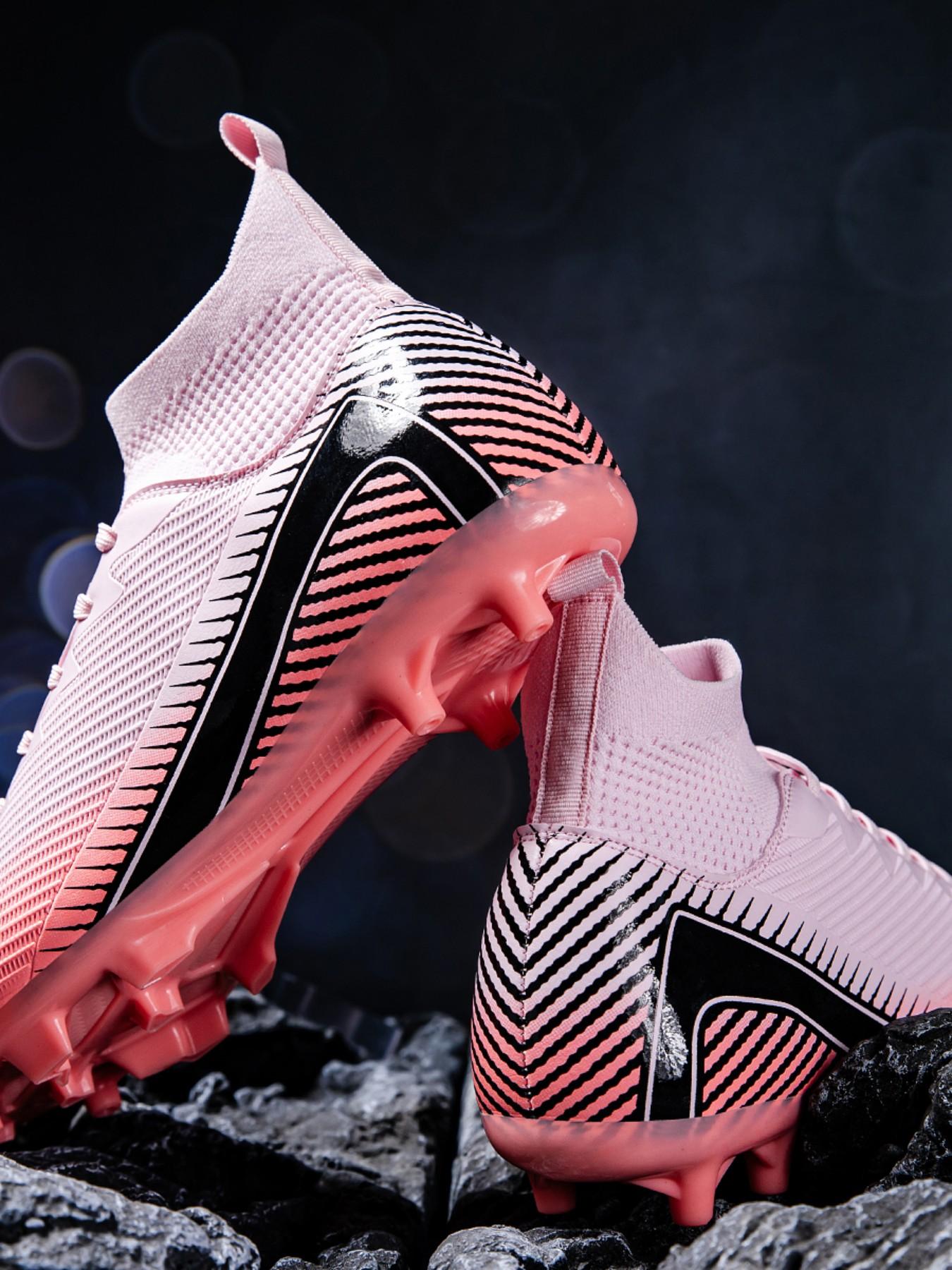 Football Shoes Fg/ag Long Studs for Artificial Grass, All-Season Anti-Slip Sports Shoes, Durable Outdoor Indoor Soccer Cleats