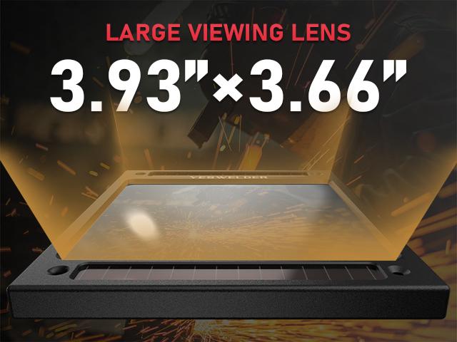 YESWELDER LYG-M800H True Color Auto Darkening Welding Helmet | Large 3.93"x3.66" View, 4 Arc Sensors Welding Mask | Wide Shade 3/5-13 Hood for TIG MIG ARC Grind