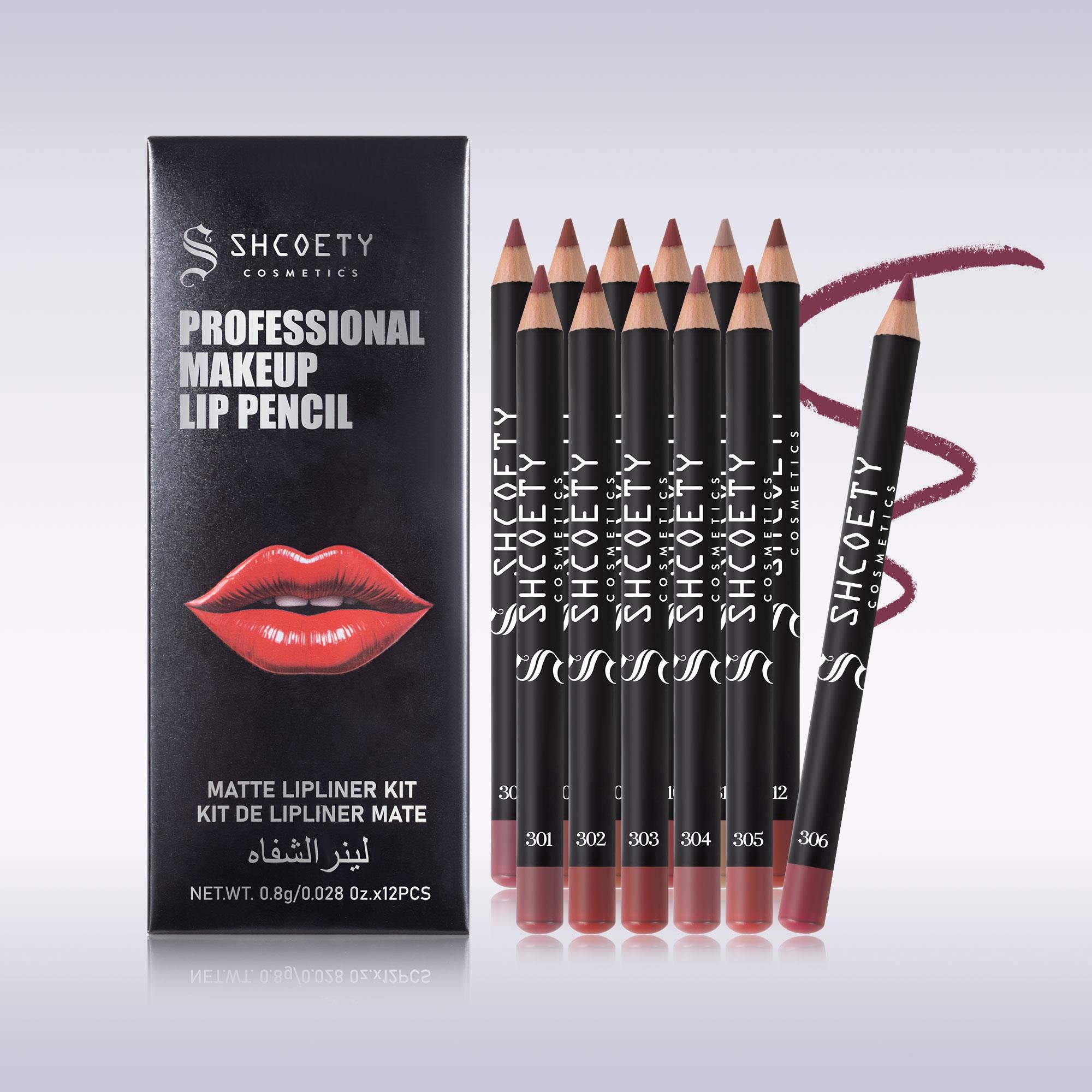 Long Lasting Lip Liner Set, 12pcs/set Matte Waterproof Lip Liner Pencil, Easy Coloring Lip Liner Pen, Suitable for All Occasions Lip Makeup, Cosmetic