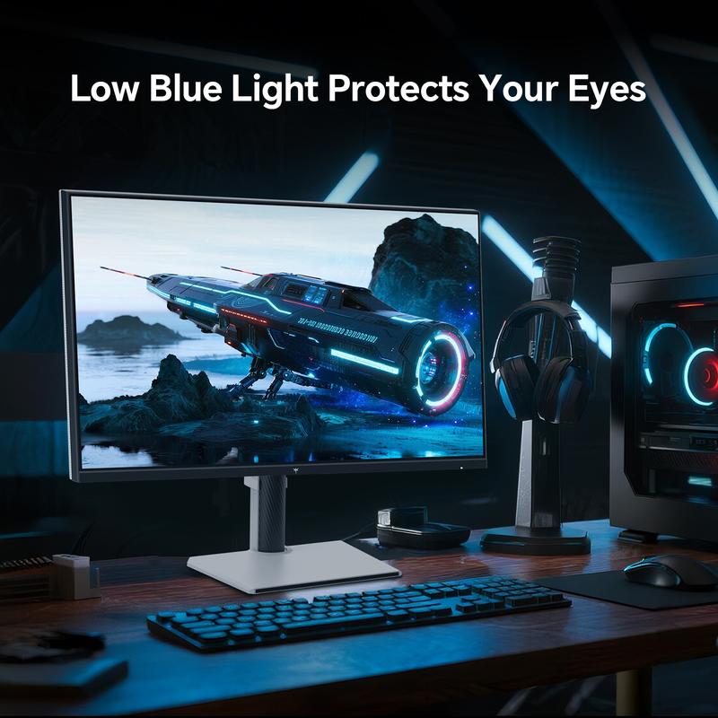 KTC Mini LED 27" 180Hz 2K HDR1400 Gaming Monitor, 1440P Monitor 2K, HDR1400, 180Hz, Adaptive Sync, 148% sRGB, HDMI 2.0 x 2, DisplayPort 1.4 x 1, Monitors Gamer with Height Angles Adjustable, M27T6