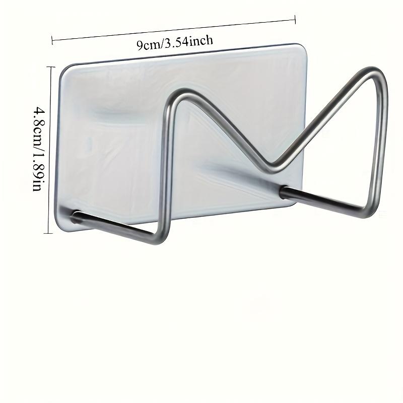 No-drill stainless steel curling iron holder, wall-mounted self-adhesive hair tool organizer, space-saving curling iron, straightener, and beauty tool storage rack, suitable for bathroom and dressing table