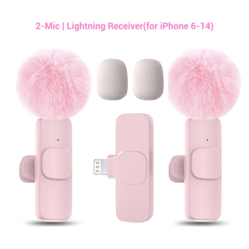 Professional Wireless Lavalier Microphone, USB Rechargeable Plug-and-Play Lapel Mic for Video Recording, Teaching, Interviews and Podcasts