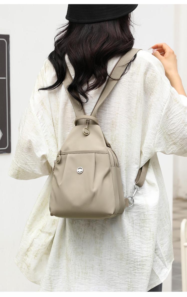 Velora Fashion Oxford Cloth Casual Backpack Messenger Bag Chest Bag with Side Pouch Adjustable Strap Zipper Pocket Inner Patch Pocket 30x21x14cm