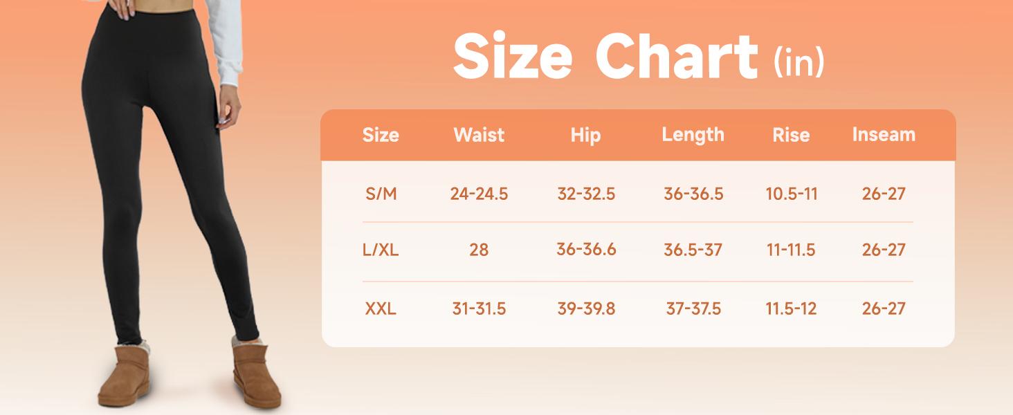 sportsFleece Lined Leggings Women - Winter Thermal Warm Thick Lining Pants