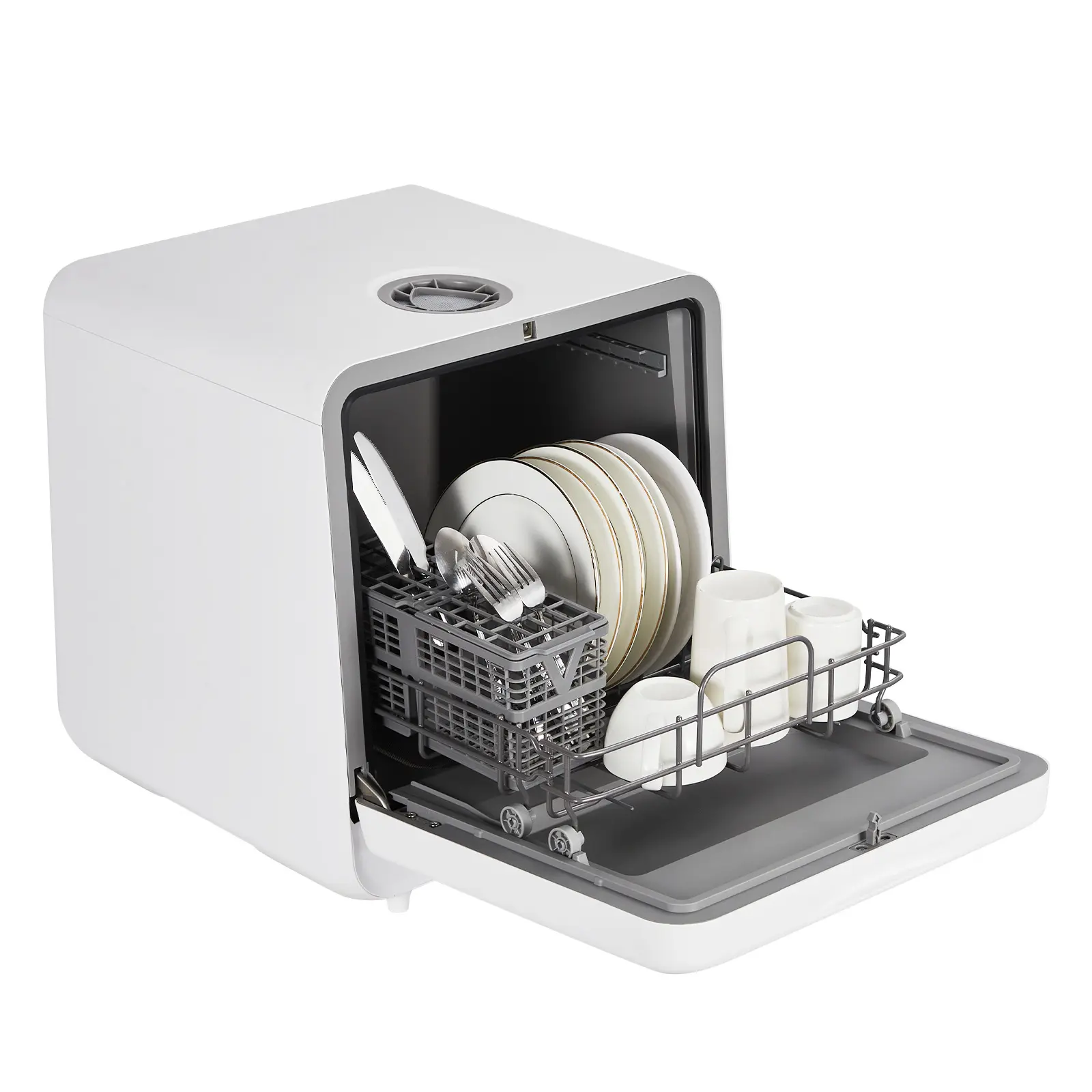 Garvee Countertop Dishwasher, Portable Compact Dishwasher with Faucet & Manual Water Tank (5L), 6 Programs, Ideal for RV, Apartments, Small Kitchens