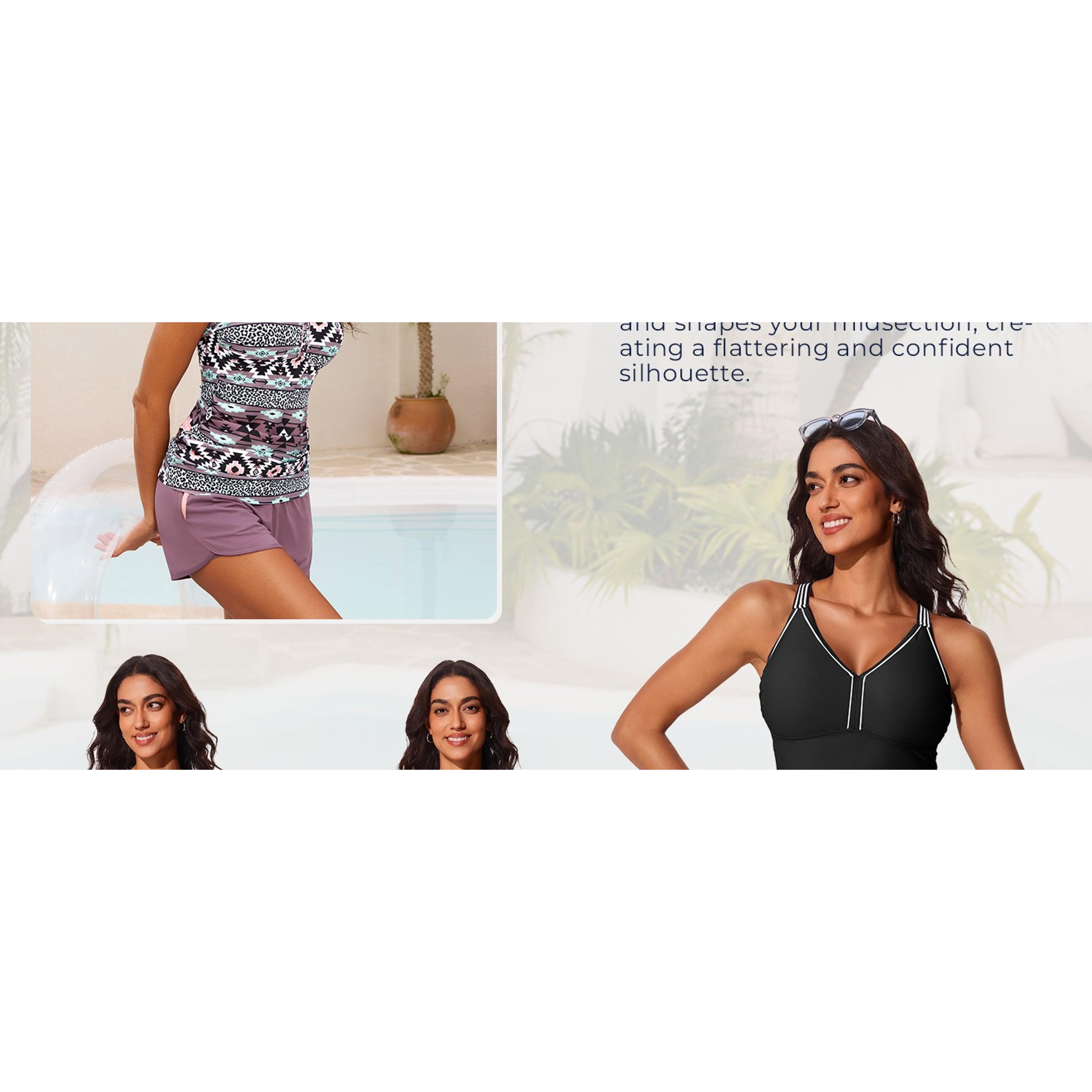 Modest Tankini Swimsuits for Women 2026 Tummy Control Two Piece
