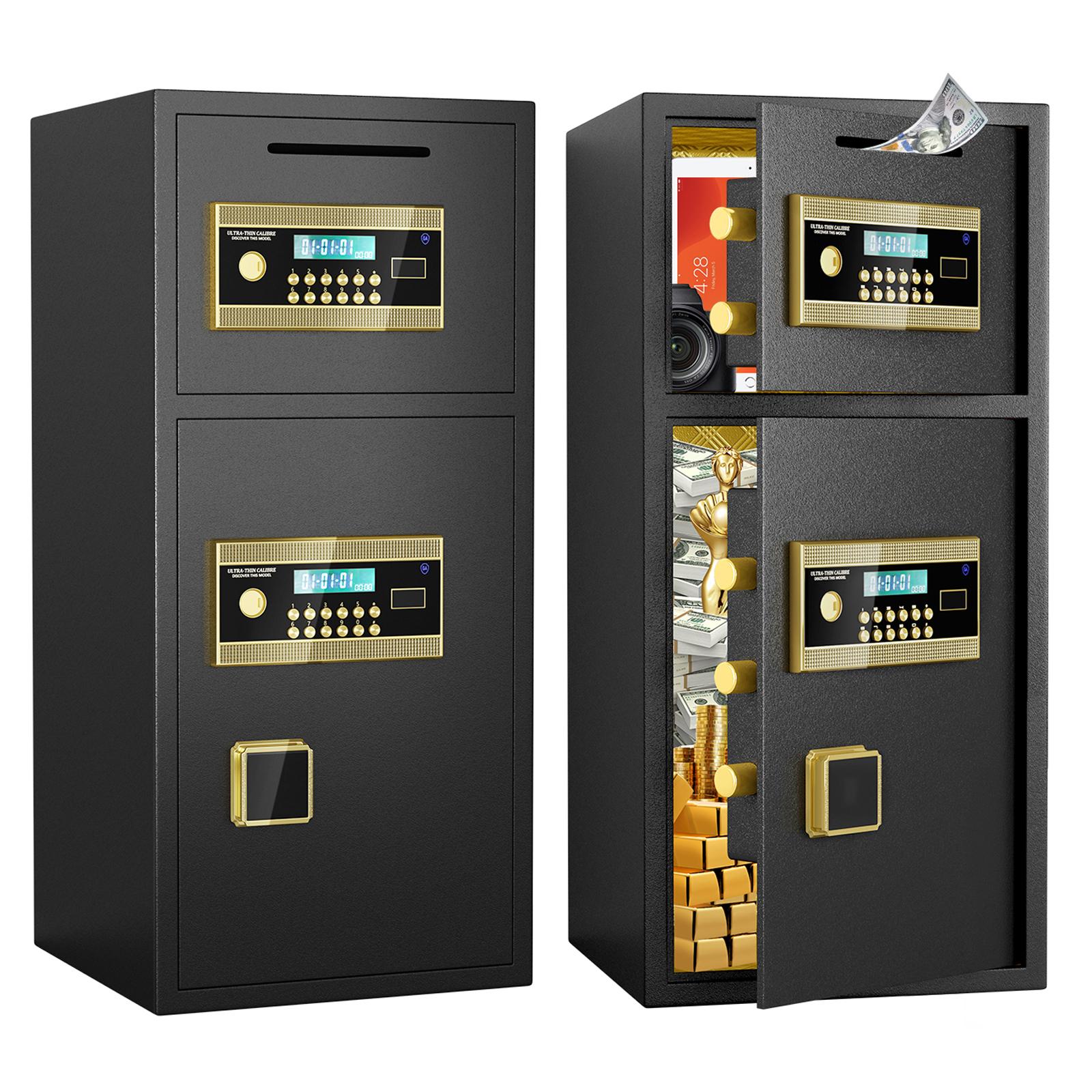 THOF,pistol safe,Large Double-door Coin-operated Safe,Digital Security Safe with Fireproof and Waterproof Bag,5.0 Cubic Feet Safe Box with Hidden Code Function for Home,Office and Hotel