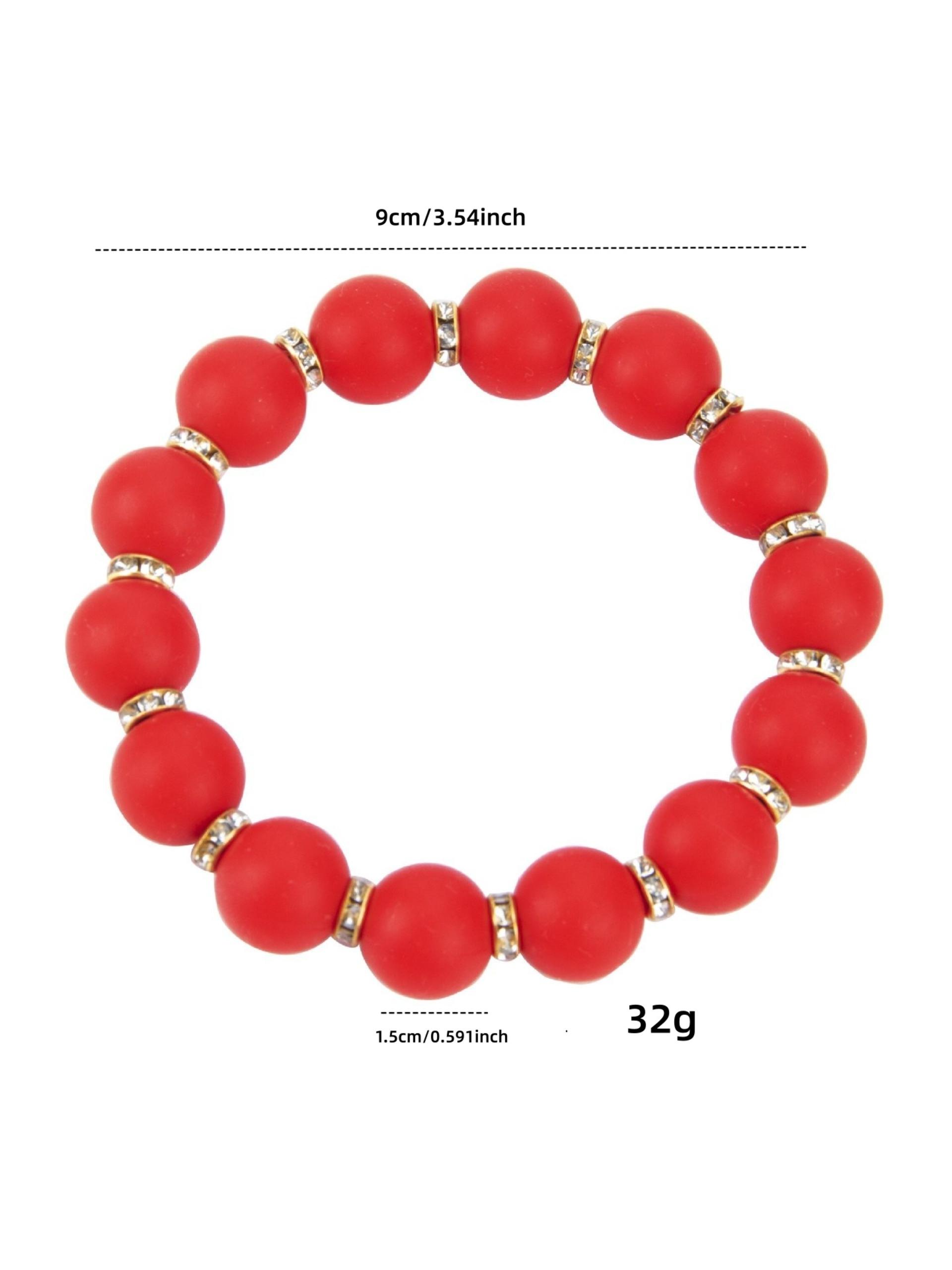 15mm Silicone Bead Bracelet, Fashionable DIY Jewelry Making Kit, Keychain Accessory for Women, Perfect Gift for Friends & Students