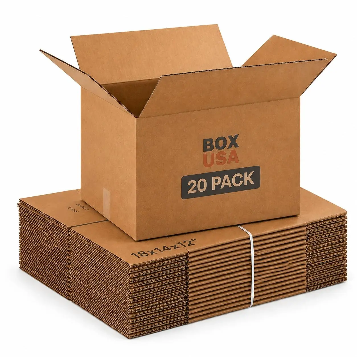 Moving Boxes Holds 65lbs, 18"L x 14"W x 12"H (20-Pack) Medium - Corrugated Cardboard Box for Shipping, Mailing, Packing, Packaging and Storage