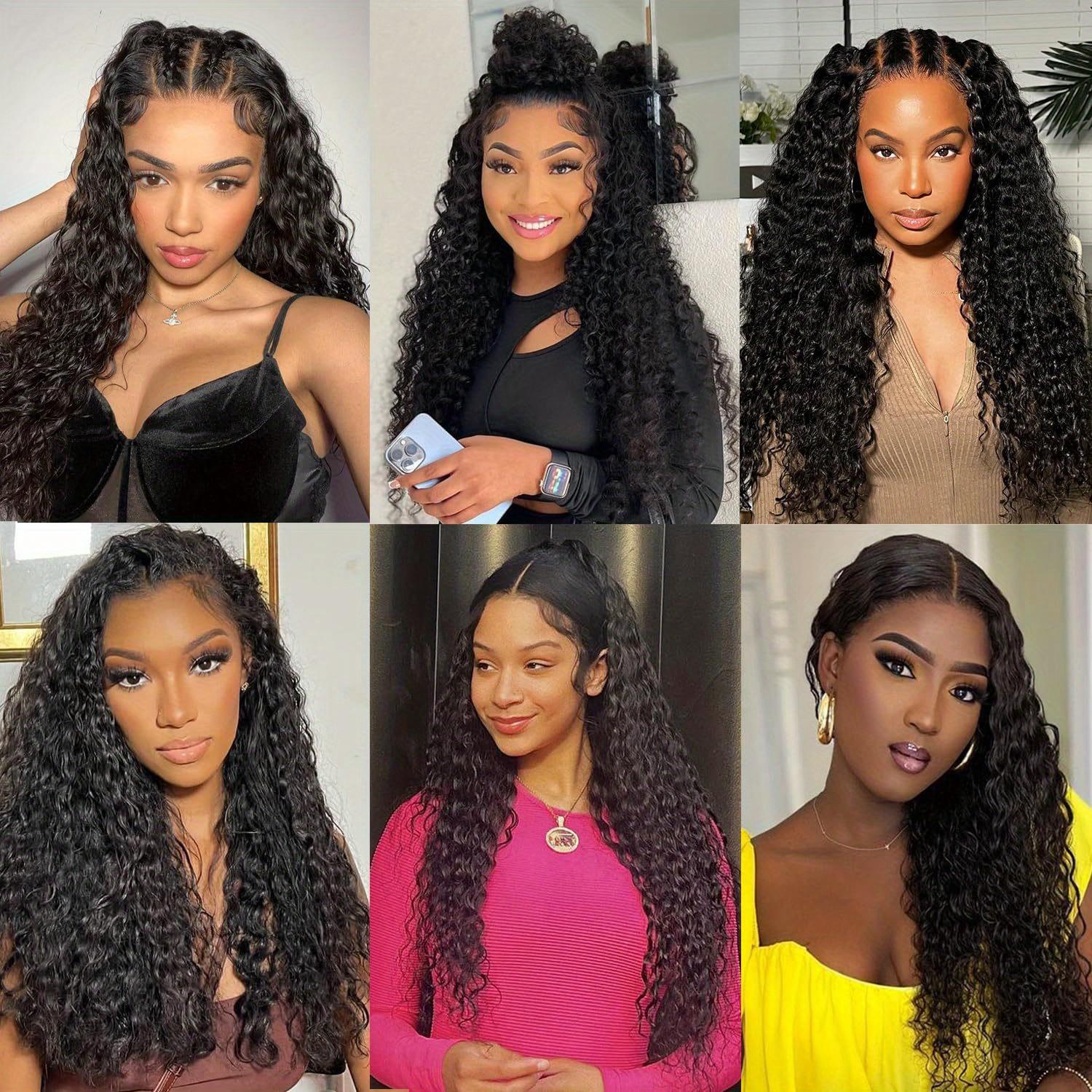 Bling Hair 6x4 Glueless Lace Front Wig 100% Human Hair 180% Density Loose Deep Wave Pre Cut Pre Plucked Hair Line HD Lace Closure Wig For Women Natural Look Easy to Apply TikTokShopHolidayHaul