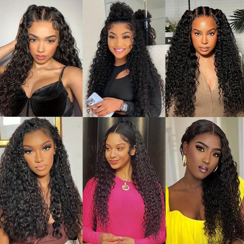 Bling Hair 6x4 Glueless Lace Front Wig 100% Human Hair 180% Density Loose Deep Wave Pre Cut Pre Plucked Hair Line HD Lace Closure Wig For Women Natural Look Easy to Apply TikTokShopHolidayHaul