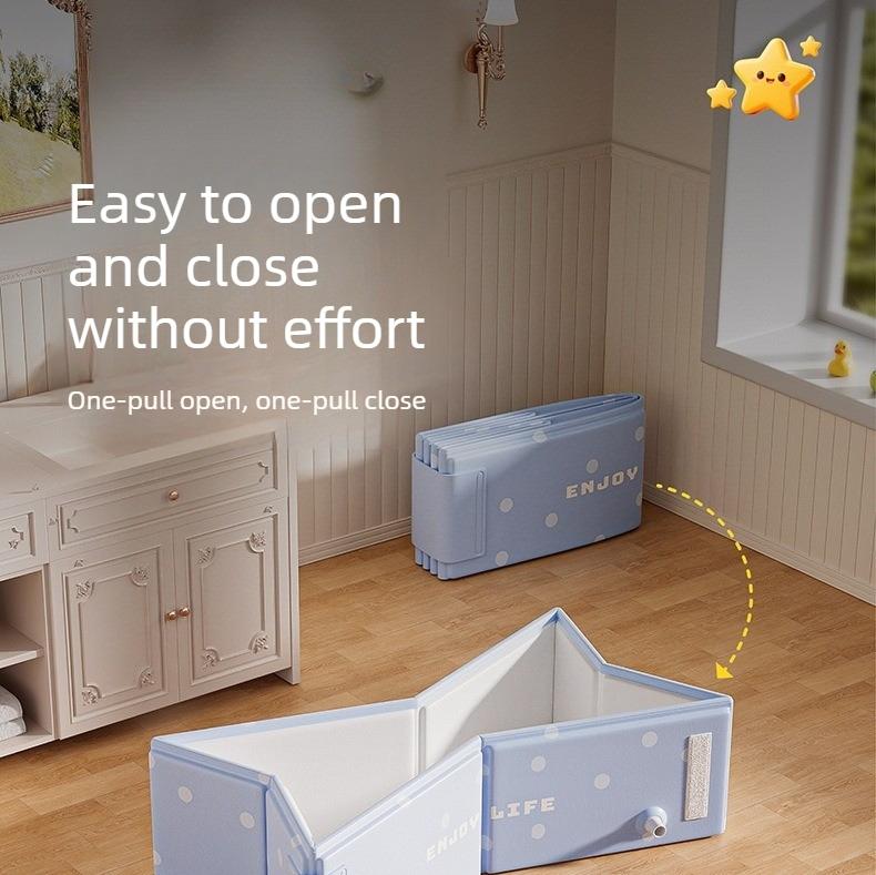 Foldable Rectangular Bathtub, Portable Freestanding Bath Tub, Space Saving Spa Bucket for Travel & Home, Multiuse Collapsible Bath Basin, Ideal for Outdoor & Festival Gift