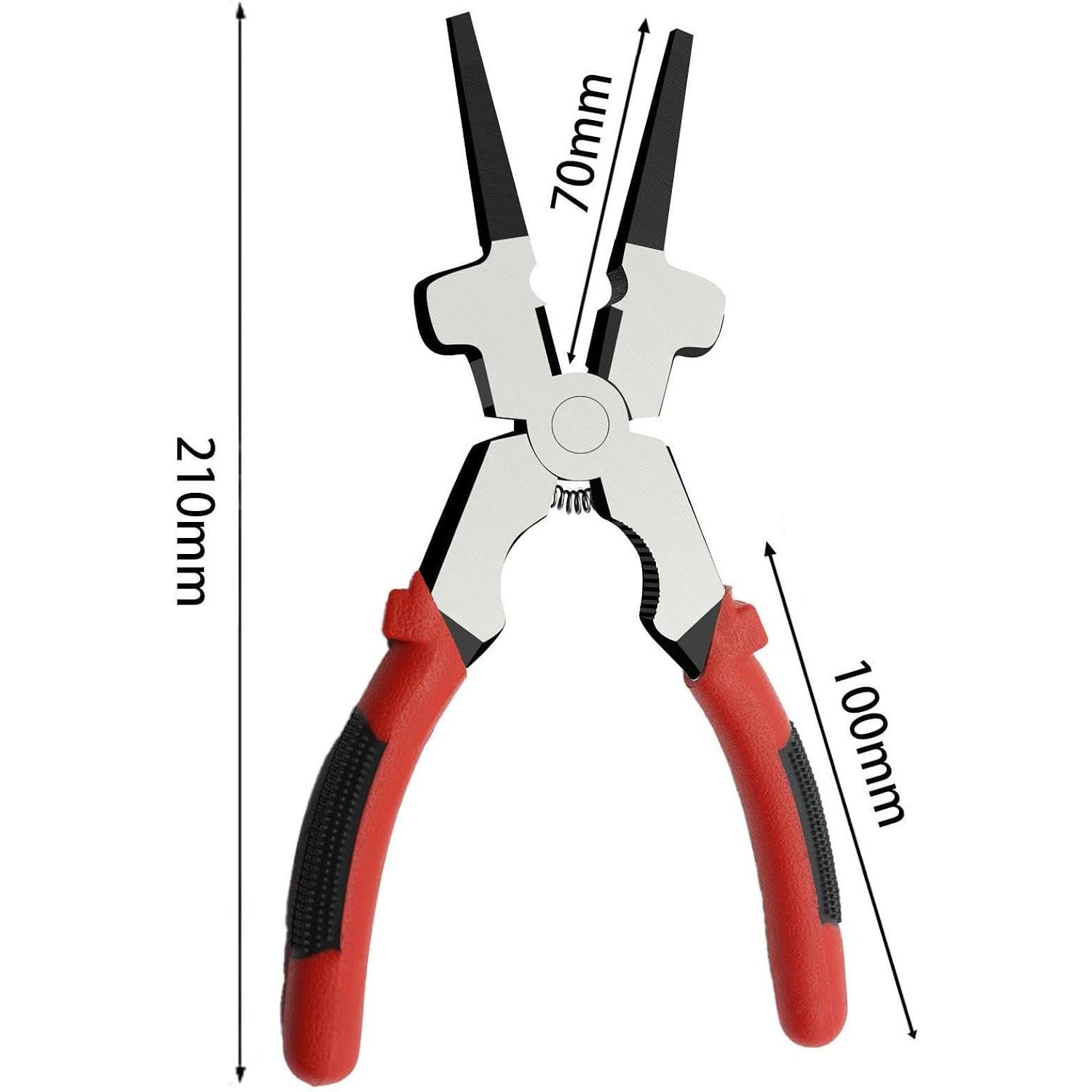 8" (43mm) Multi-Function Carbon Steel MIG Welding Pliers, Insulated Grip Handle, for Welding, Wire & Splatter Removal