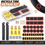 【Black Friday】55-Piece Bike Tube Patch Repair Kit with Levers and Glue, Essential Tire Repair Set for Mountain and Road Bikes, Bicycle Maintenance Accessories, Bicycle Parts, Cycling Gear
