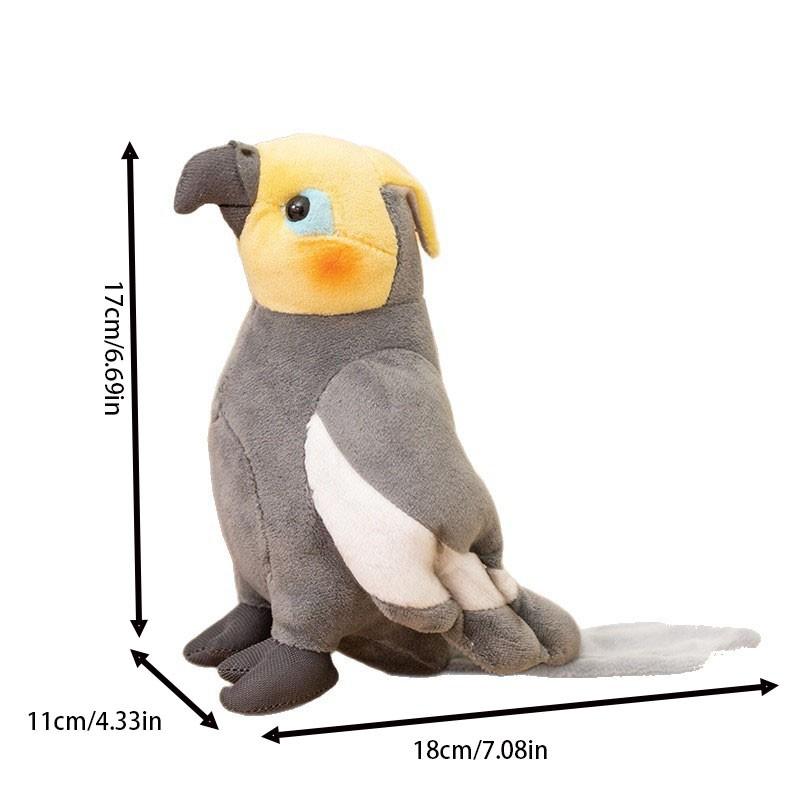 Realistic Parrot Plush Toy, Zoo Memorial Gift, Soft Stuffed Animal Companion, Play Doll, Perfect Present for Kids