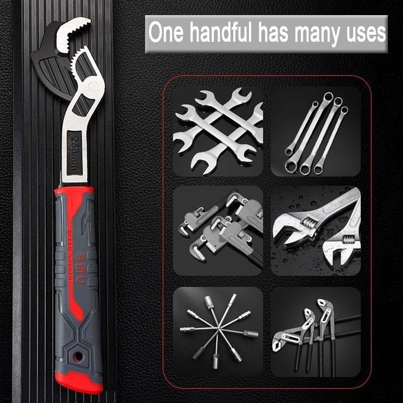 Multifunctional Self-Locking Wrench Set, Flexible Pipe Wrenches in Sizes 6-12 Inches, Heavy-Duty Adjustable Plumbing Tools