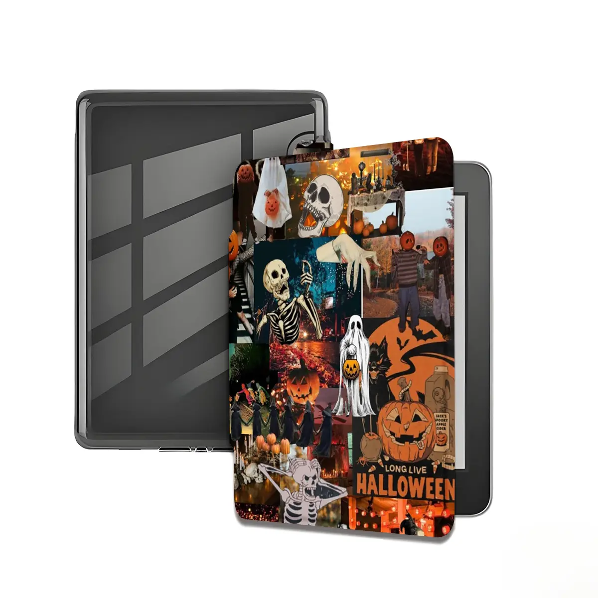 Skull Pumpkin Halloween-themed Kindle protective case |     , with hand strap/smart wake-up/sleep function, suitable for Paperwhite 12th Gen / Colorsoft 1st Gen Paperwhite 11th Gen / 2021 Paperwhite Kindle Basic 11th Gen (2022/2024)