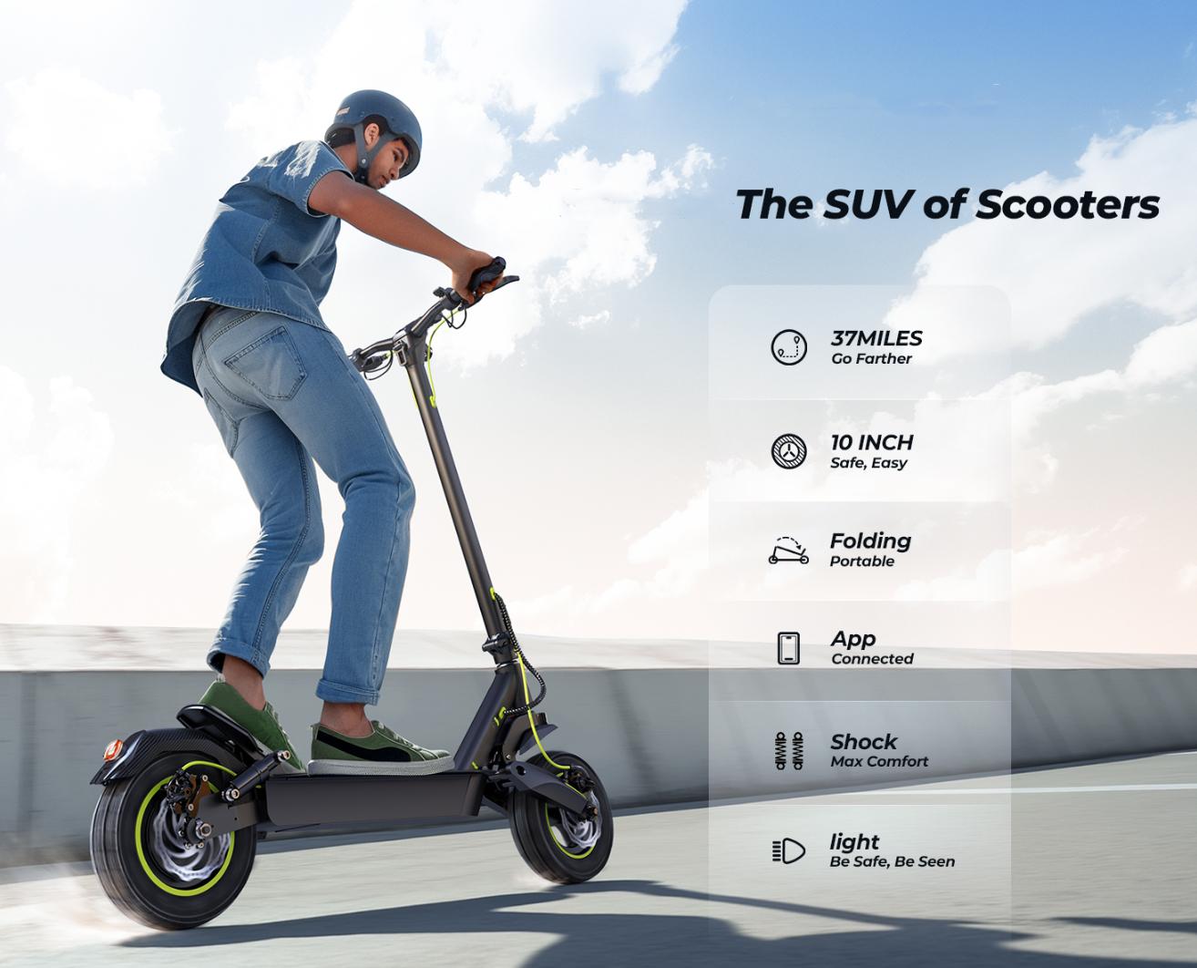 【Christmas Sales】 Long Range Electric Scooter for Adults, 1000W/750W/350W Motor, 28/21/18 MPH Max Speed, 37/35/25 Miles Long Range,  Foldable High-Speed Electric Scooter with APP,  with Dual Suspensions, Dual Braking SpringStatements