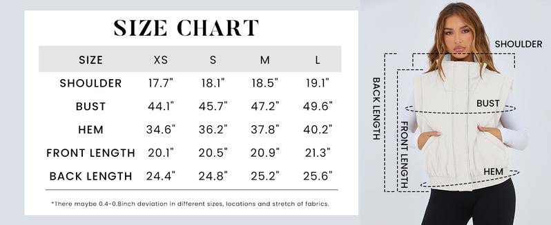 Molitree Women's Puffer Vest Cropped Lightweight Button Down Quilted Vest Sleeveless Padded Gilet Coat with Pockets Black Casual Molitree Women's Puffer Vest Cropped Lightweight Button Down Quilted Vest Sleeveless Padded Gilet Coat with Pockets Black Casual