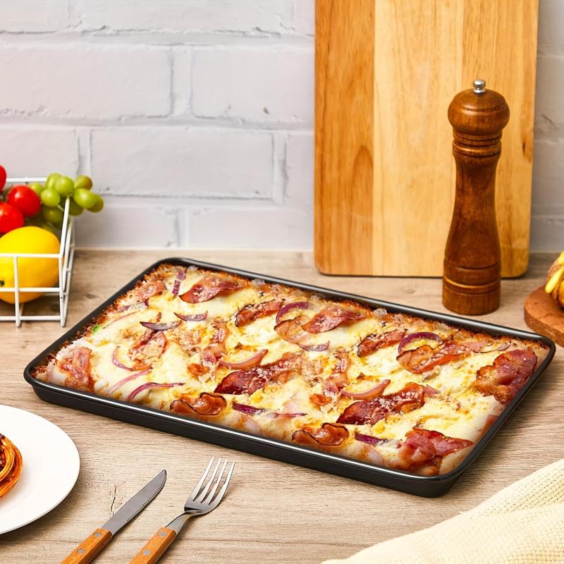 Stainless Steel Non-Stick Baking Pan, Durable Carbon Steel, Multi-Functional Cooking Plate, Ideal for Pizza, Cookies, Cakes, Washable