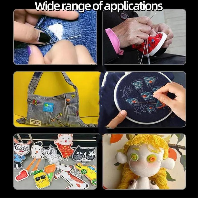 34 PCS Big Eye Steel Needles Set - Long & Thin Handmade Quilting & Sewing Needles Kit for DIY Embroidery