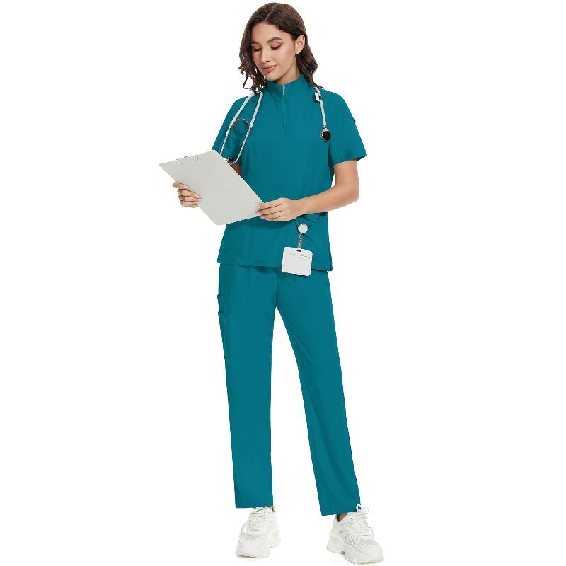 Comfortable leisure care center daily practical work clothes set Female Doctors' and Nurses' Work Uniforms Hospital Uniforms Nurses' Pet Grooming Work Uniforms