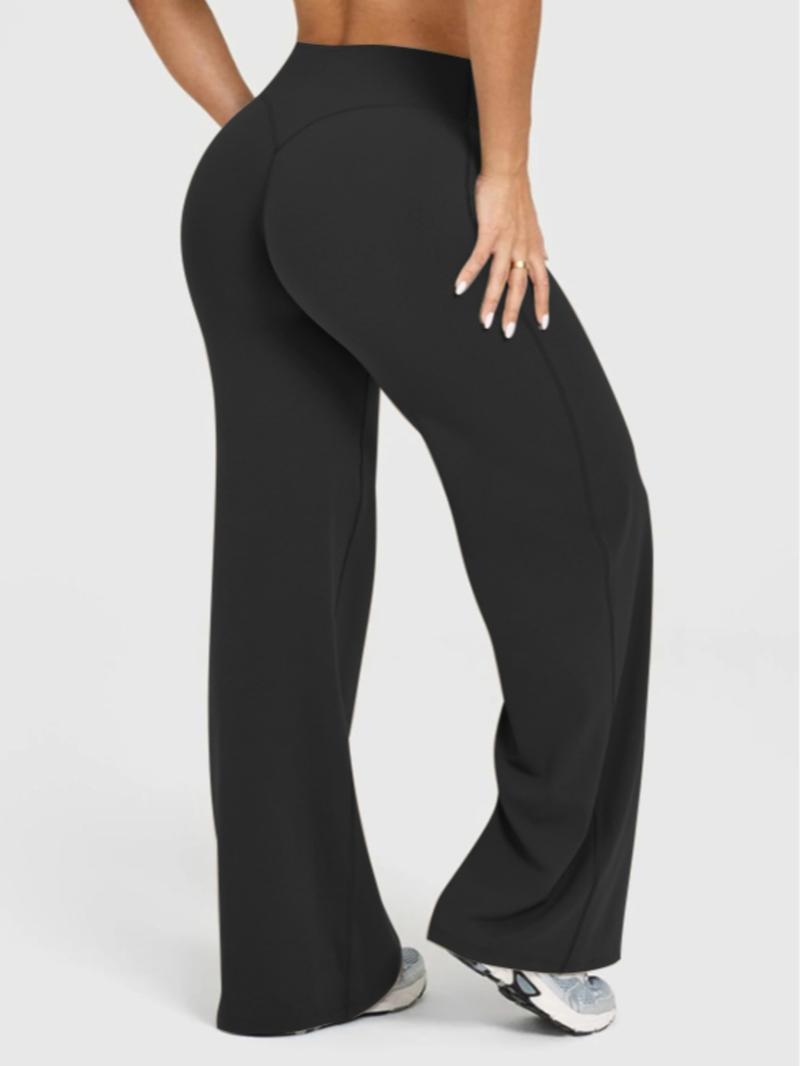 Women's High Waist Bell Bottoms Casual Flare Leg, Fall Winter Sporty Pants, Tummy Control Butt Lifting, High Elasticity Outdoor Casual Wear