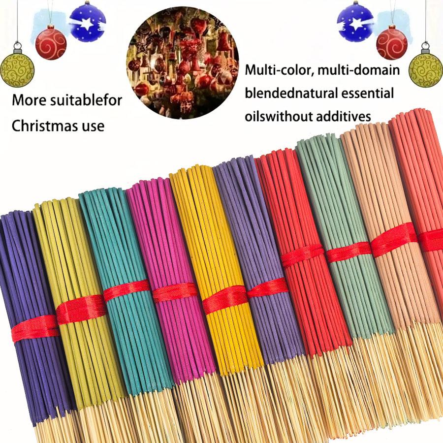 7 Sets of 140 Incense Sticks, Rose Lavender Sandalwood Jasmine Mint Cherry Vanilla Sage Dragon Blood Scents, Home Office Yoga Meditation, Scented