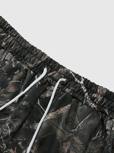 Men's Camo Tree Print Pants, Street Fashion Casual Loose Trousers for Daily Wear, Men's Bottoms for Summer