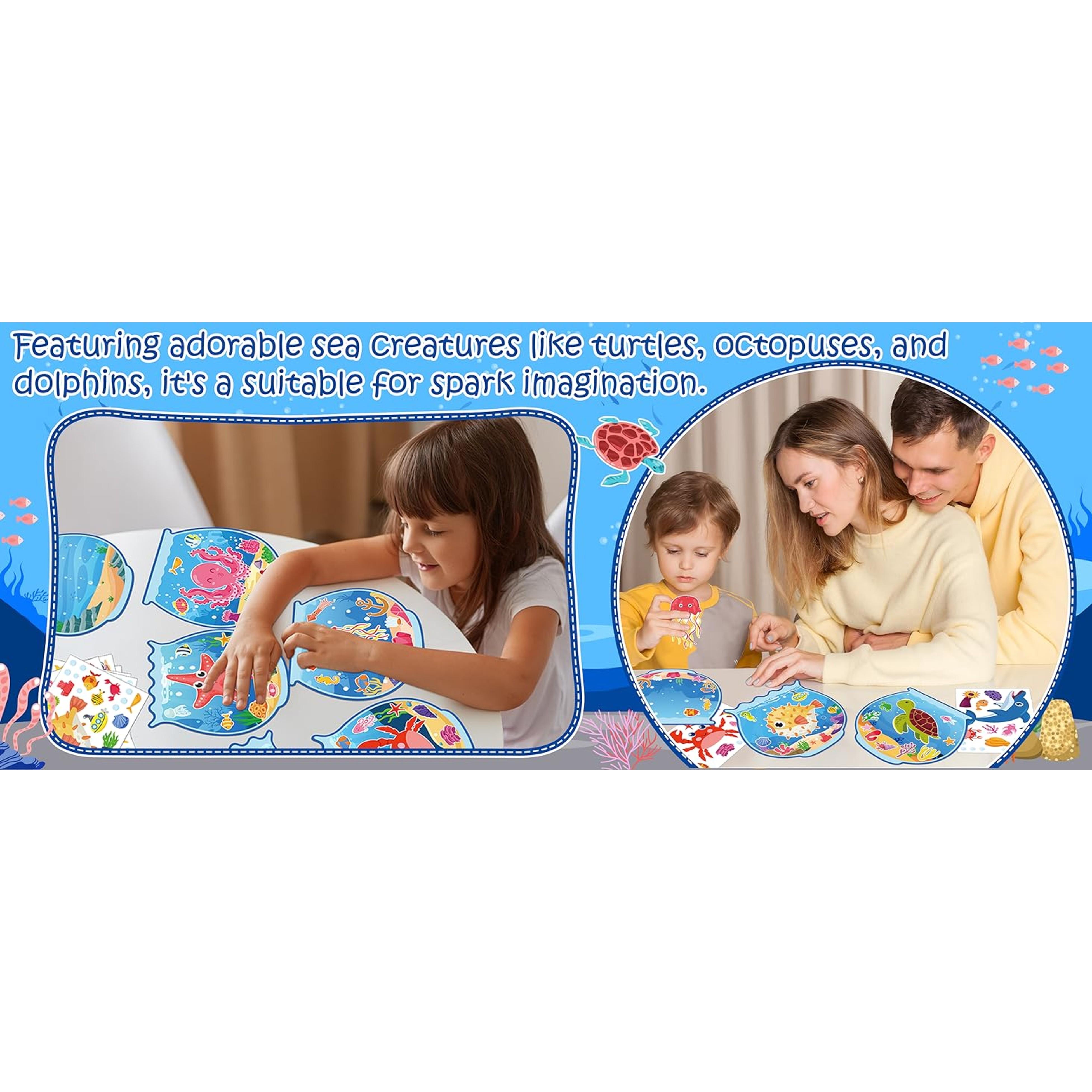 32pcs Summer Activities Crafts for Kids - Under the Sea Ocean Animal Stickers Kits Bulk, Make Your Own Scene Art DIY for Party Games, Classroomfidget toys 32pcs Summer Activities Crafts for Kids - Under the Sea Ocean Animal Stickers Kits Bulk, Make Your Own Scene Art DIY for Party Games, Classroomfidget toys