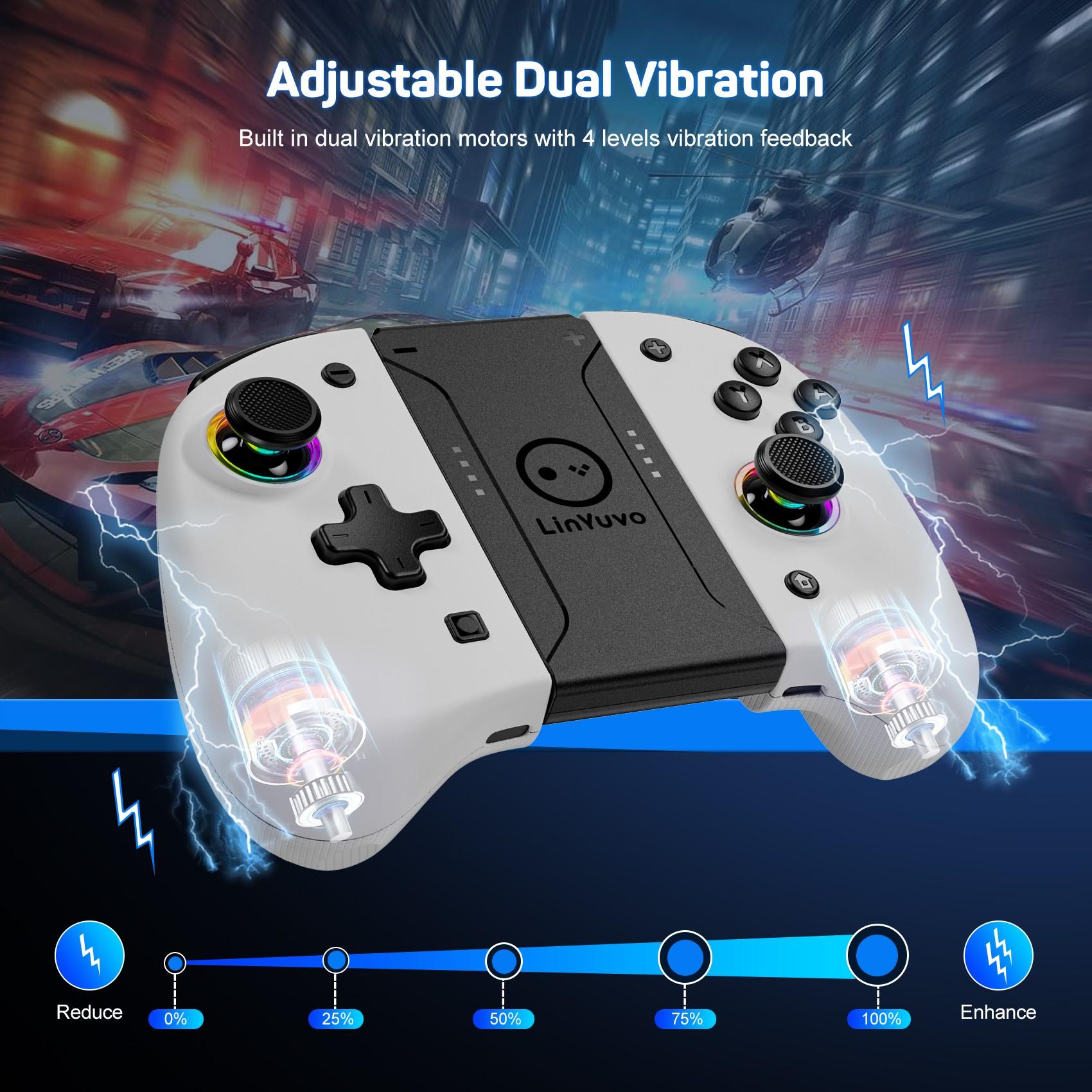 Gamepad Control For Nintendo Switch & OLED & Lite Wireless Bluetooth Controller Game Pad Command Mando Accessories Gaming Hall effect joystick RGB light macro six axis motion Kit