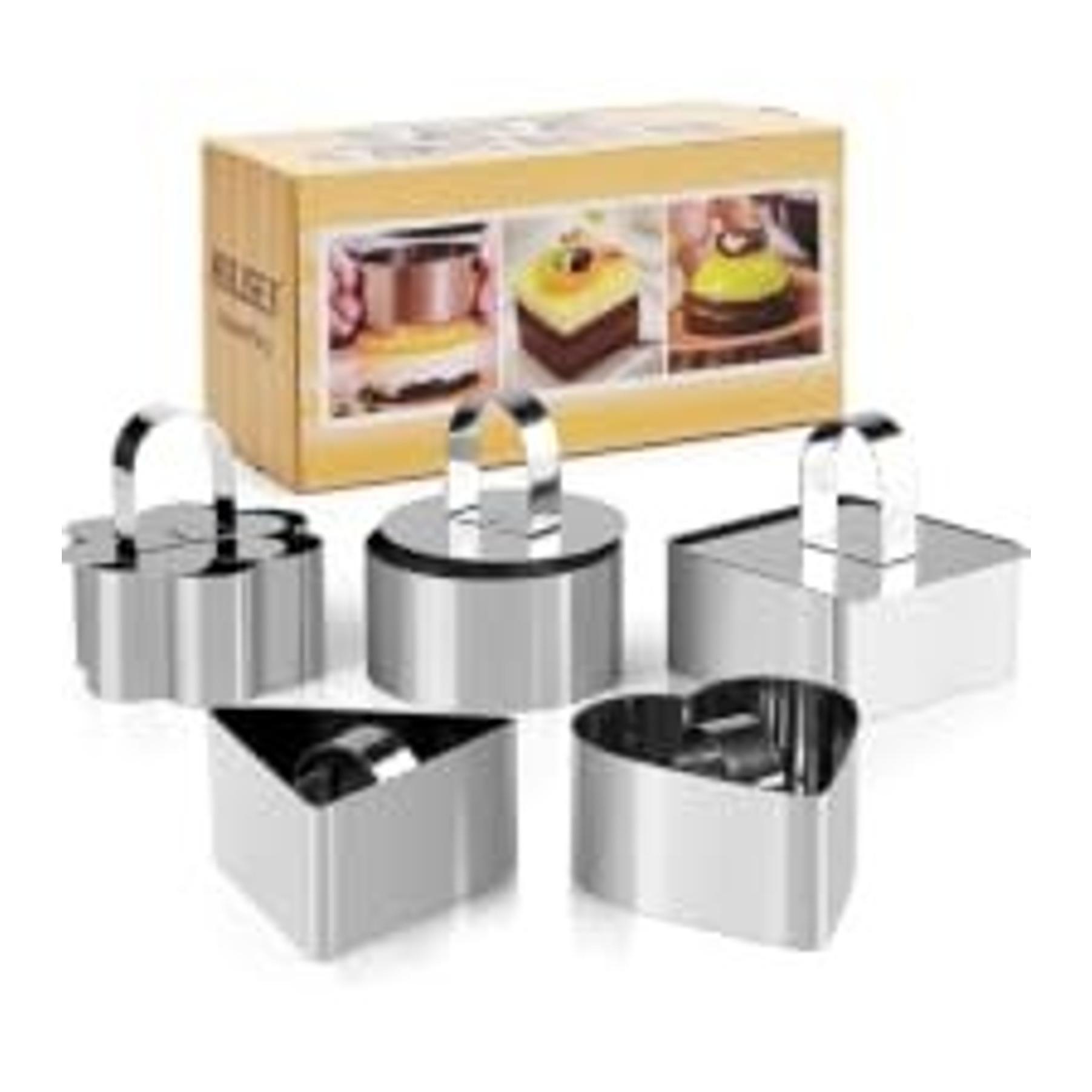 3 Inch Round Cake Ring Mold, Stainless Steel Cooking Crumpet Rings for Baking & CookingGift