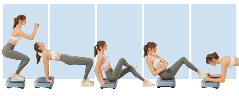 Umay Vibration Plate Fitness Platform Exercise Machine, Lymphatic Drainage Machine, Whole Body Shaker Workout Vibrate Stand Platform with 2 Resistance Bands for Wellness and Fitness