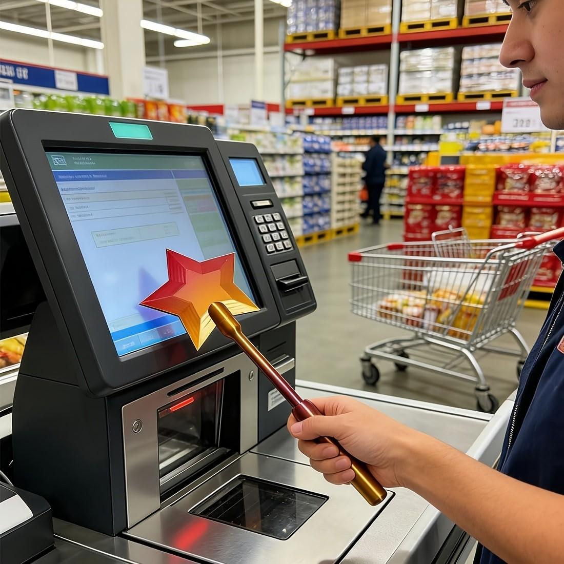 3D Printed Magic Wand Qr Code Payment, Contactless Card Holder, Party Gift, Event Prop, Starlight Magic Wand, Ideal for Card Payments