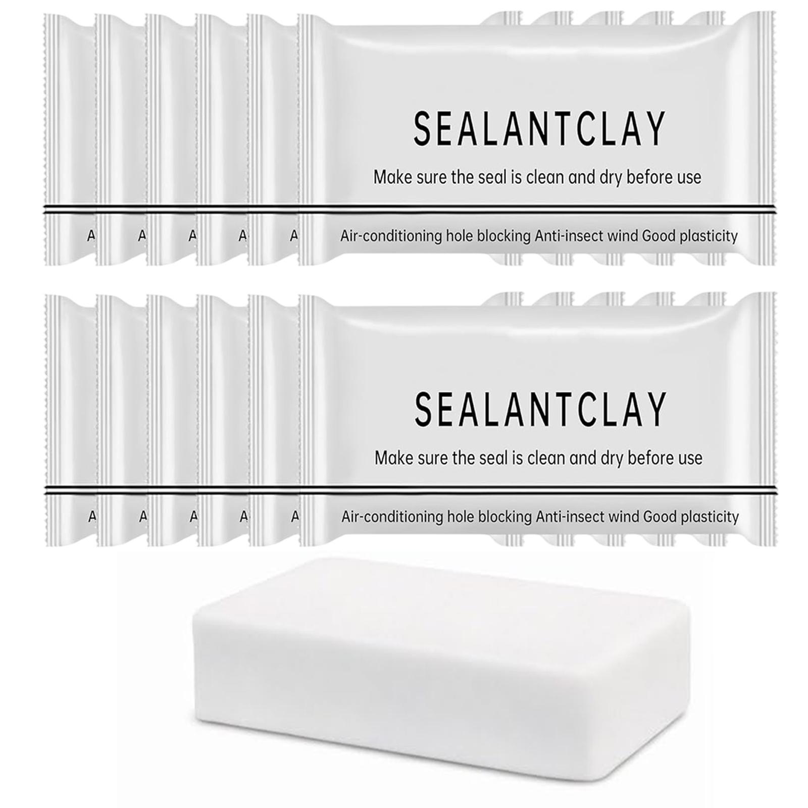 10-Pack White Waterproof Repair Putty - Kitchen Home Fix Clay for Hole Filling, Small Holes, Anti-Leak Caulking, Drain Pipe Sealing, Waterproof Barrier on Dry Surfaces
