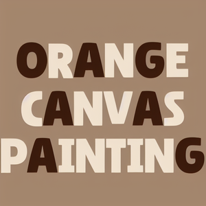 Orange canvas painting