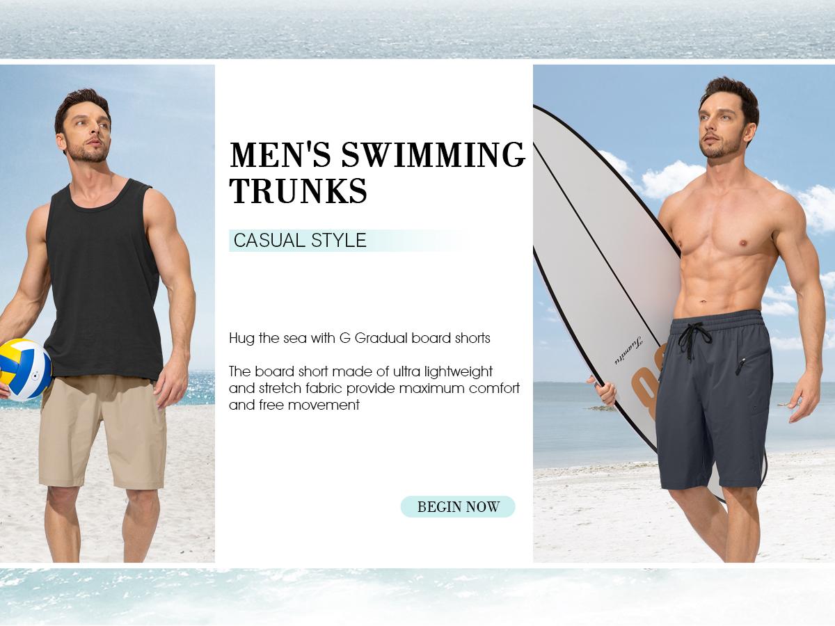 G Gradual Men's Swim Trunks Quick Dry Board Shorts Swimmingshorts with Zipper Pockets Beach Shorts Swimmingtrunks for Men Breathable Swimtrunks G Gradual Men's Swim Trunks Quick Dry Board Shorts Swimmingshorts with Zipper Pockets Beach Shorts Swimmingtrunks for Men Breathable Swimtrunks