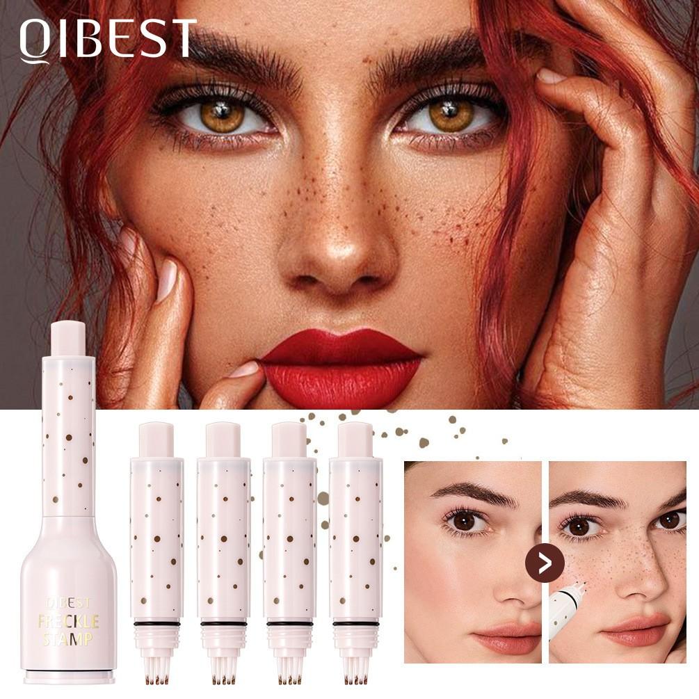 NEW blush+Freckle pen SET，4-In-1 Natural Freckle Stamp Pen - Fast-Dry  Halloween makeup，freckles stamp beauty stamps liquid blush glitter freckles freckle stamp  Temporary Fake Freckles For Makeup,