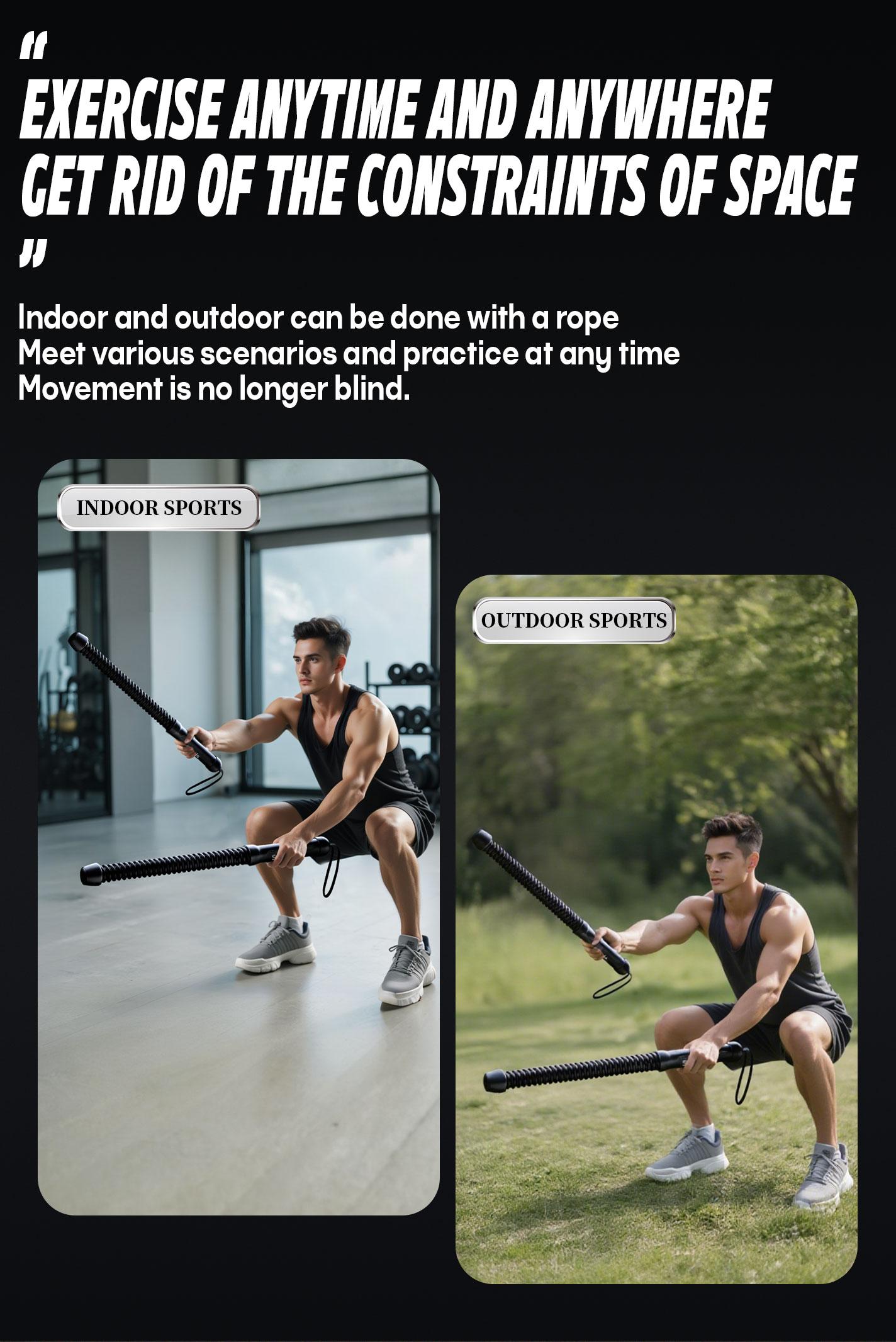 Soulyis Cordless Battle Ropes for Home Gym - Cordless Training Rope Fitness Equipment for Men & Women, Weighted Workout Ropes for HIIT, No-Jump Full-Body Exercise,  Ideal for Fitness Enthusiasts Workout Equipment Training Equipment & Festival Gift