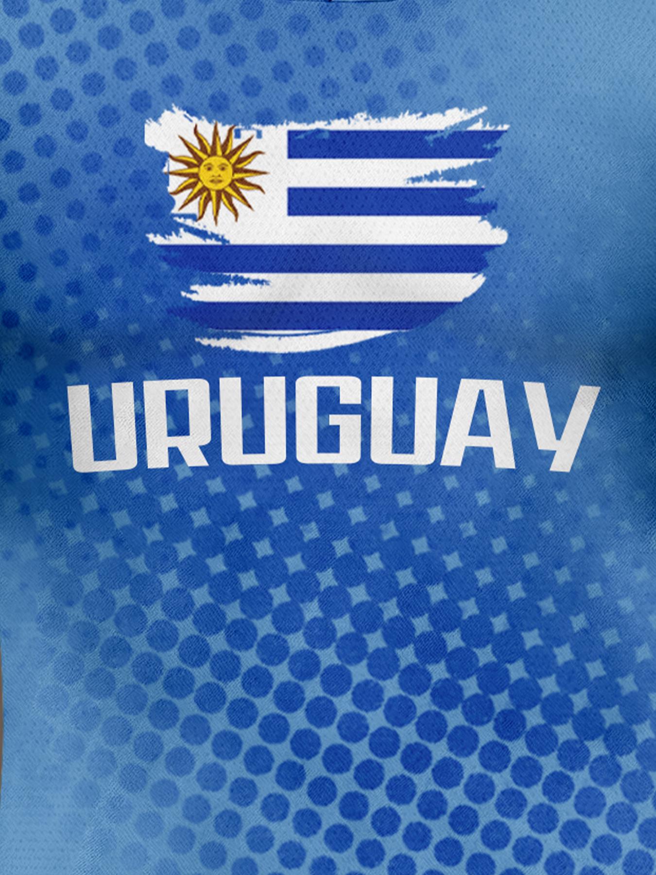 Uruguay Football Jersey Men's Breathable Soccer Shirt Uruguay National Team Fan Training Uniform