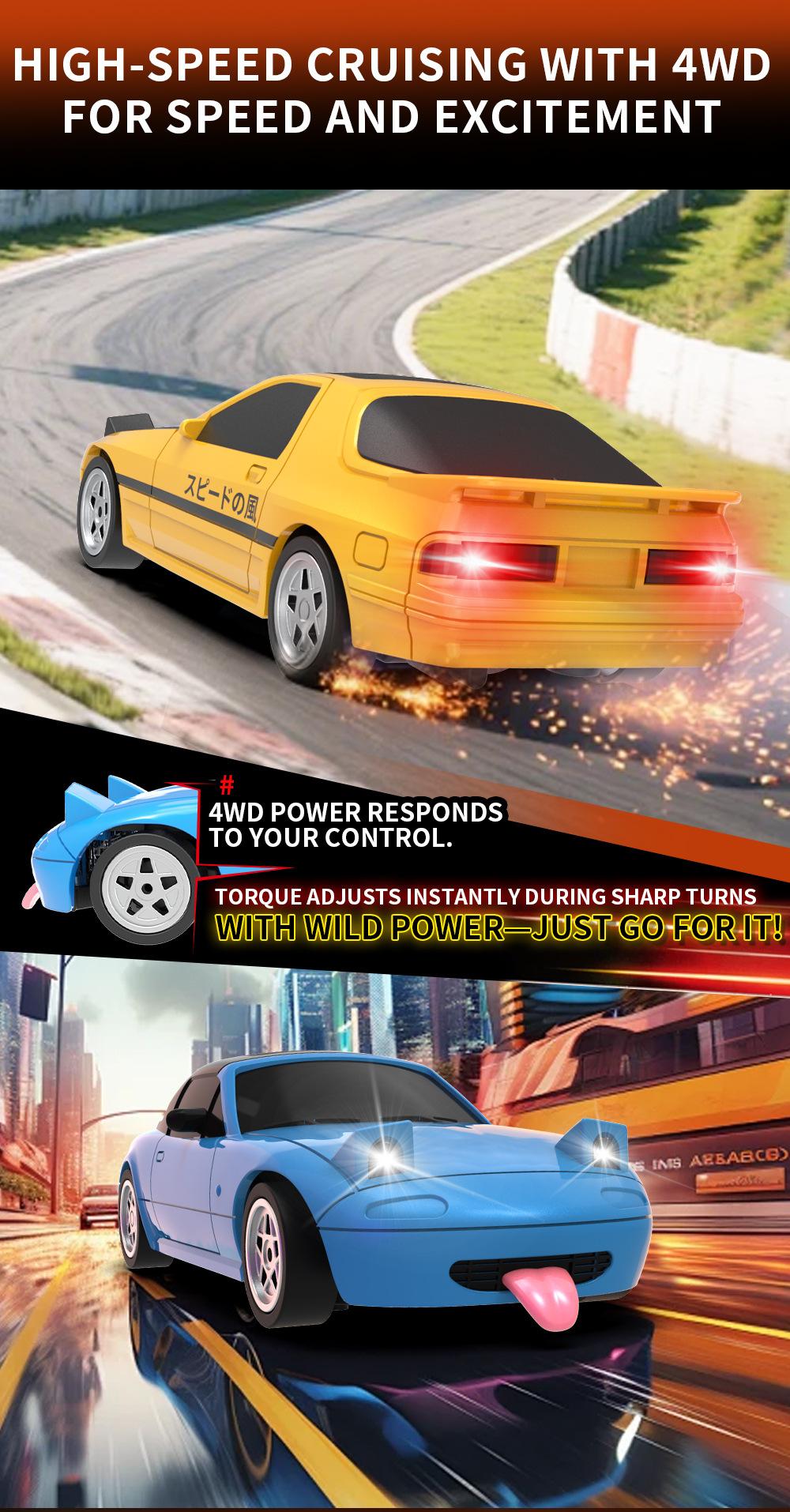 JJRC Mini FPV RC Car with Camera - 1:32 4WD High Speed Drift Racing Car, 2.4G Full Proportional Control, APP Remote Mode, Rechargeable Toy for Boys Kids 8-12 hd